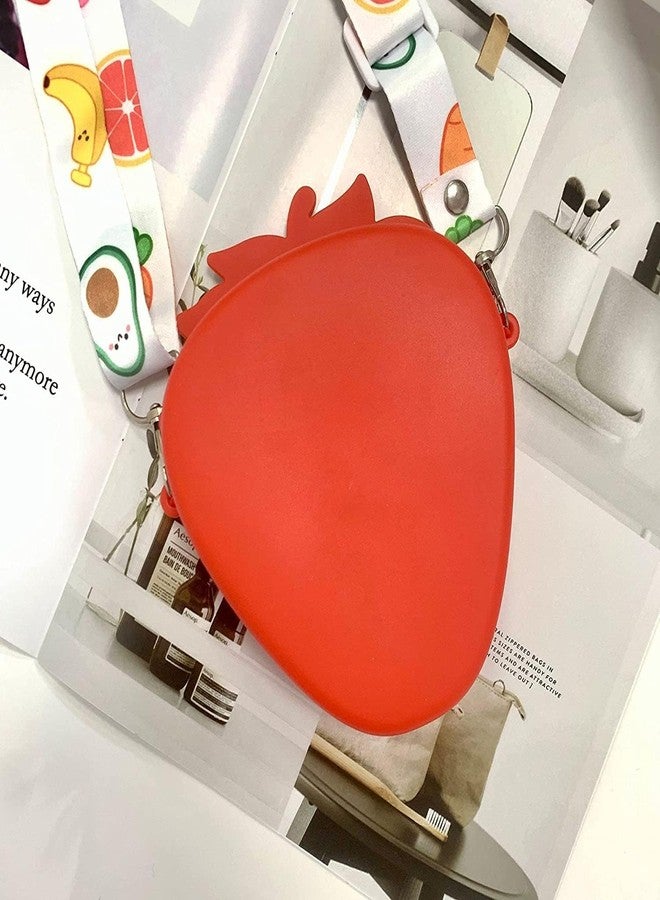 Mahi Enterprise Pop Fidget Purse for Girls, Push Bubble Popper Toy Crossbody Bag for School Supplies (Strawberry Design) - Image 4